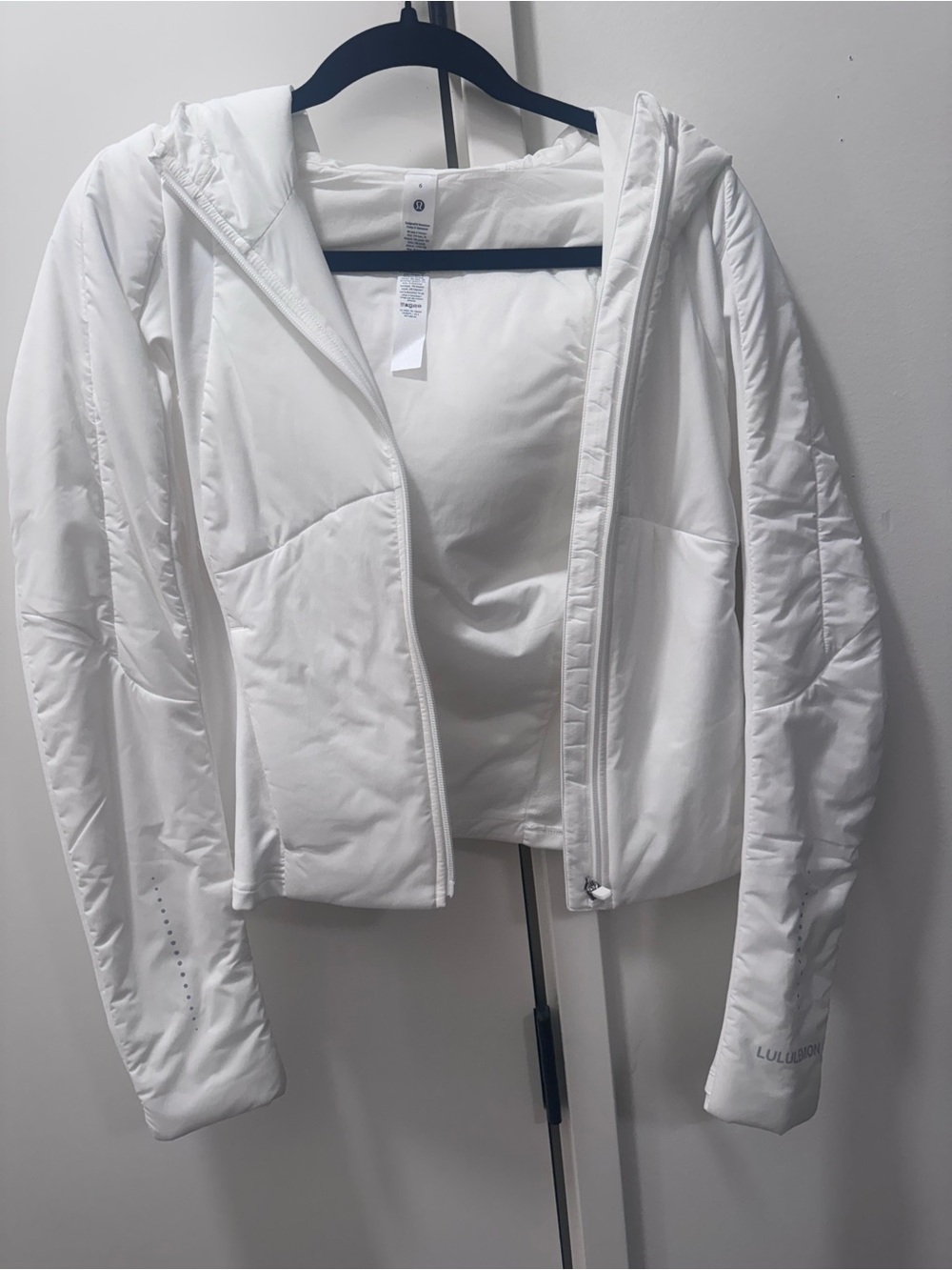 lululemon athletica White Hooded Puffer Jacket